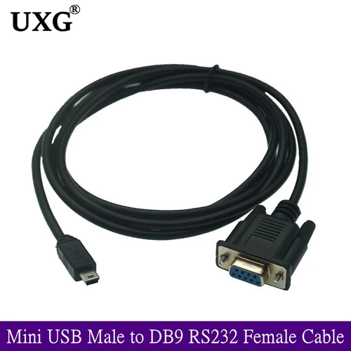 1 Uds 6 pies 1,8 m Mini USB 2,0 macho a RS232 DB9 9 pines hembra adaptador Cable de extensión