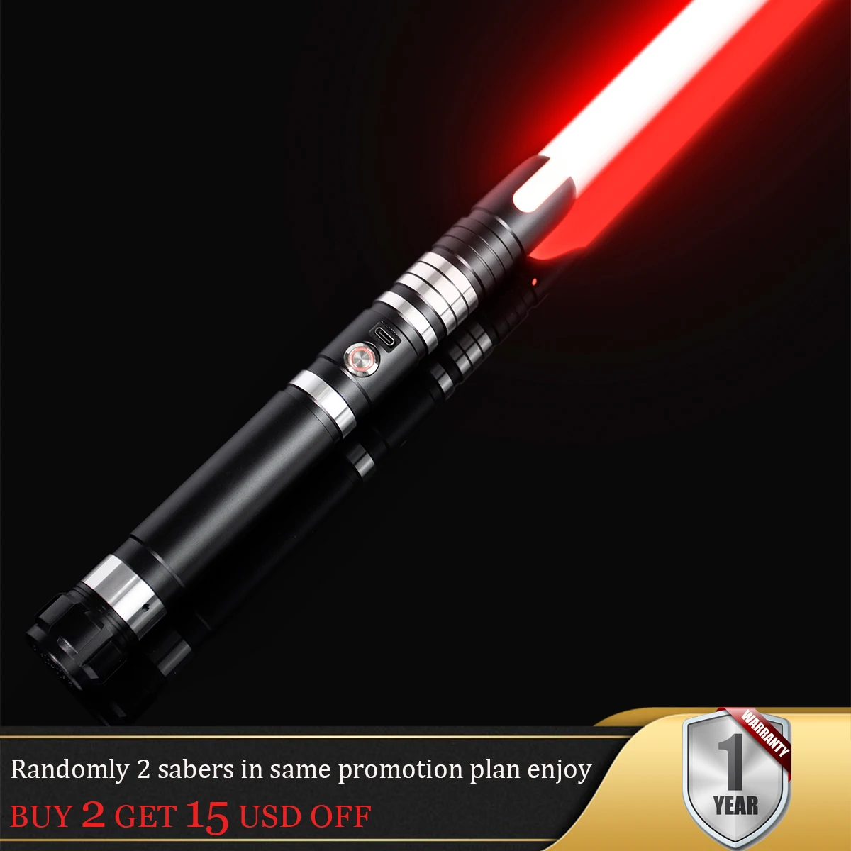 

LGT DAMIENSABER - Dueling Lightsaber Smooth Swing Light Sabers with 12 Colors Changing 4 Realistic Movie Sound Fonts