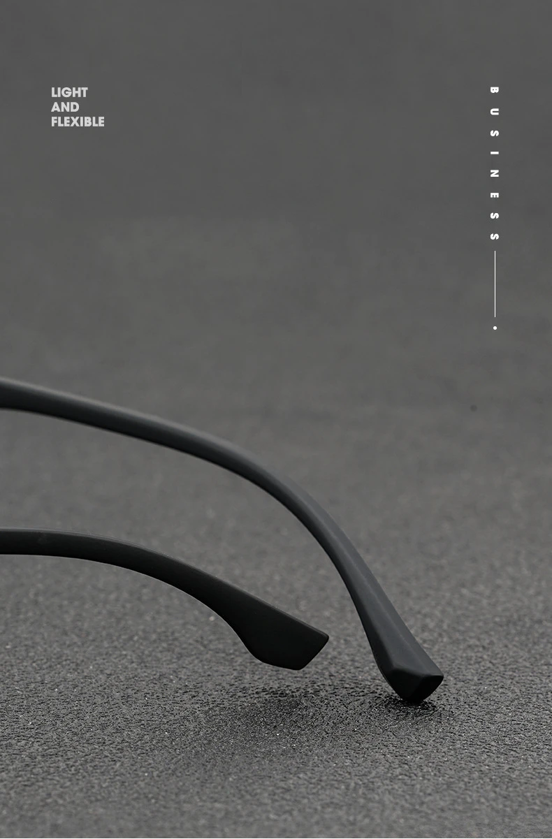 YIMARUILI Business Ultraleicht Titan Legierung Brillen Rahmen Myopie Fashio Optische Verordnung Halb Rahmen Brillen Männer P9806 – Detail 5