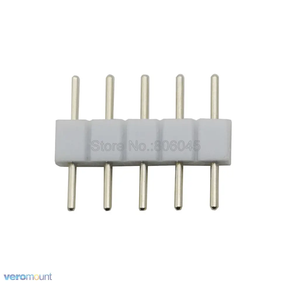 10pcs 5Pin 5-Pin RGBW Connector Adapter Pin Needle Male Female Plug for 5050 RGBW LED Strip Light LED Accessories