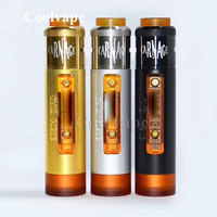 coolvape Slim piece mod mechanical mods with carnage rda 25mm diameter brass material 18650 battery e-cigarette mech mod vape