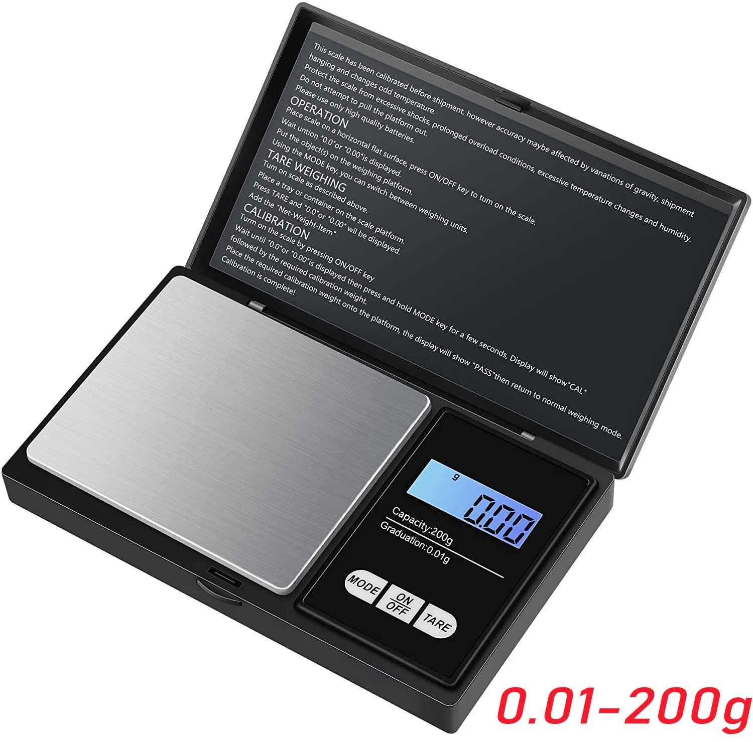 0.01g-200g Black