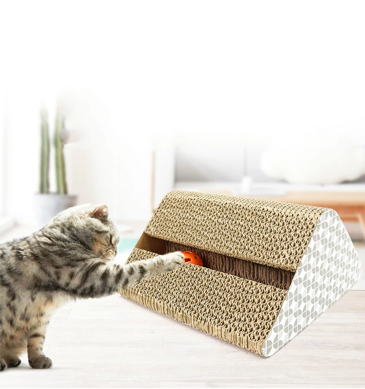 

Cat Toys Pet Claw Grinder Cat Supplies Corrugated Paper Triangle Creative Cat Scratcher Pet Supplies