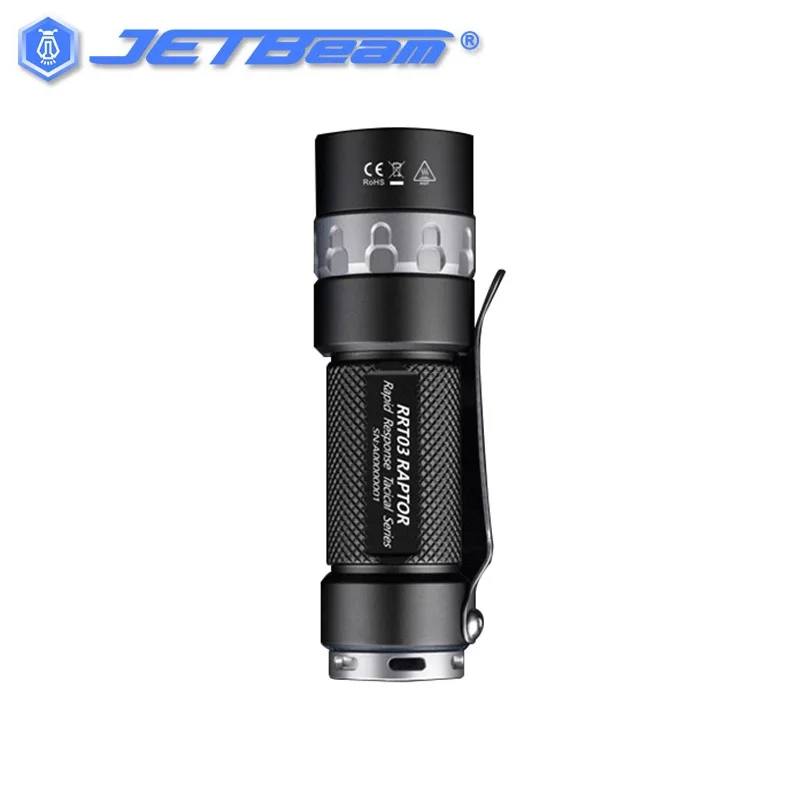 JETBEAM RRT03 1400 lumens Four-color light source Rotary Control EDC Flashlight