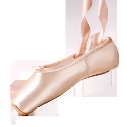 Professional Ballet Pointe Shoes Girls Women Ladies Satin Ballet Shoes With Ribbons Dance Insole