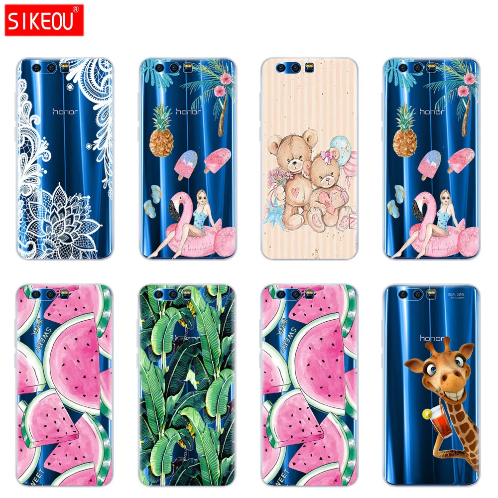 Case For Huawei Honor 9 Case Soft TPU Silicon Cool full 360 Protective Back Cover for Huawei Honor 9 Premium Phone Covers Capas