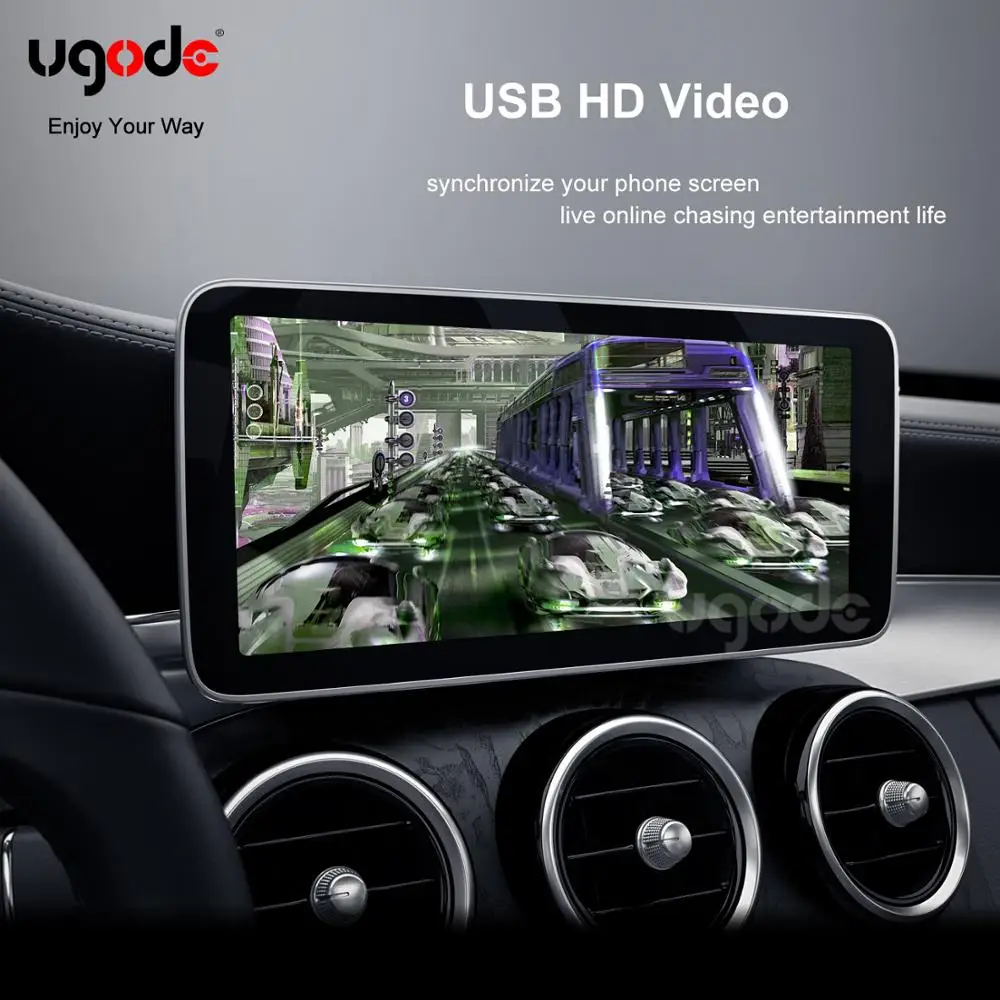 Ugode wireless Car play carplay inerface box For Apple iOS Android Auto mobile for Benz C E GLA ntg4.5 OE Radio Screen