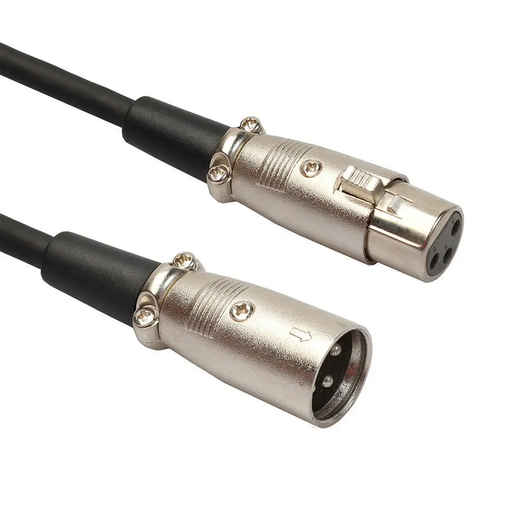 Cable profesional XLR macho y hembra de 3 pines, 1m, 1,5 m, 3m (opcional), micrófono blindado, Cable de Audio de 6M, 9,84 pies, 3 metros