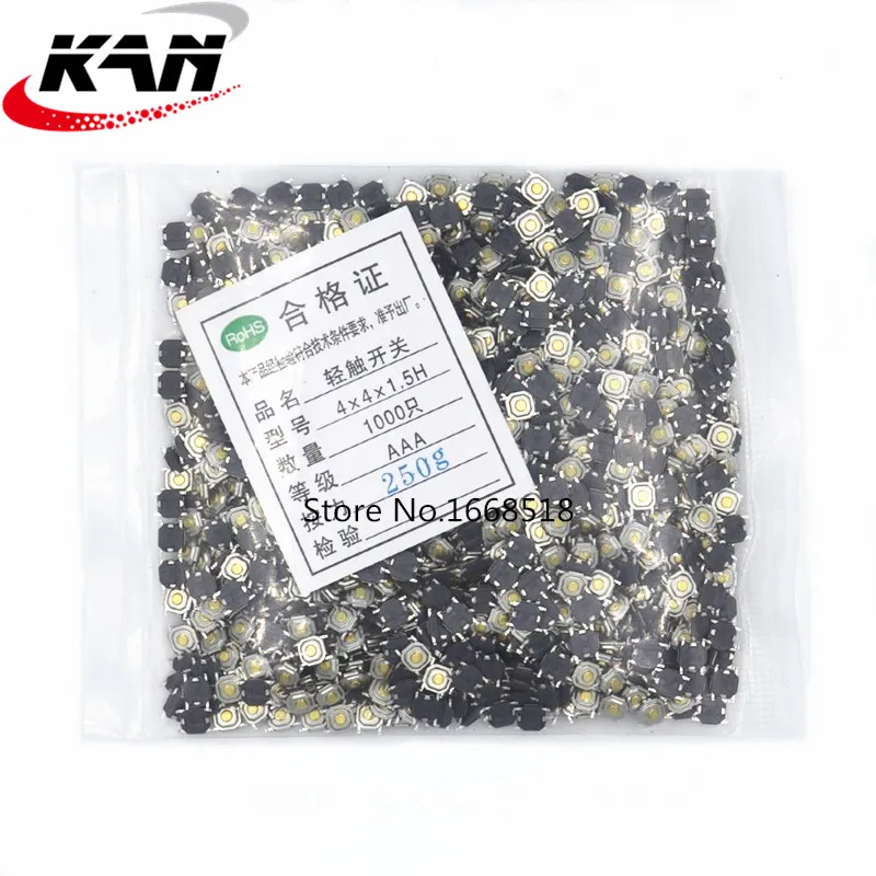 1000PCS/Lot SMD Push Button switch 4*4*1.5MM 4*4*1.5 Tact microswitch