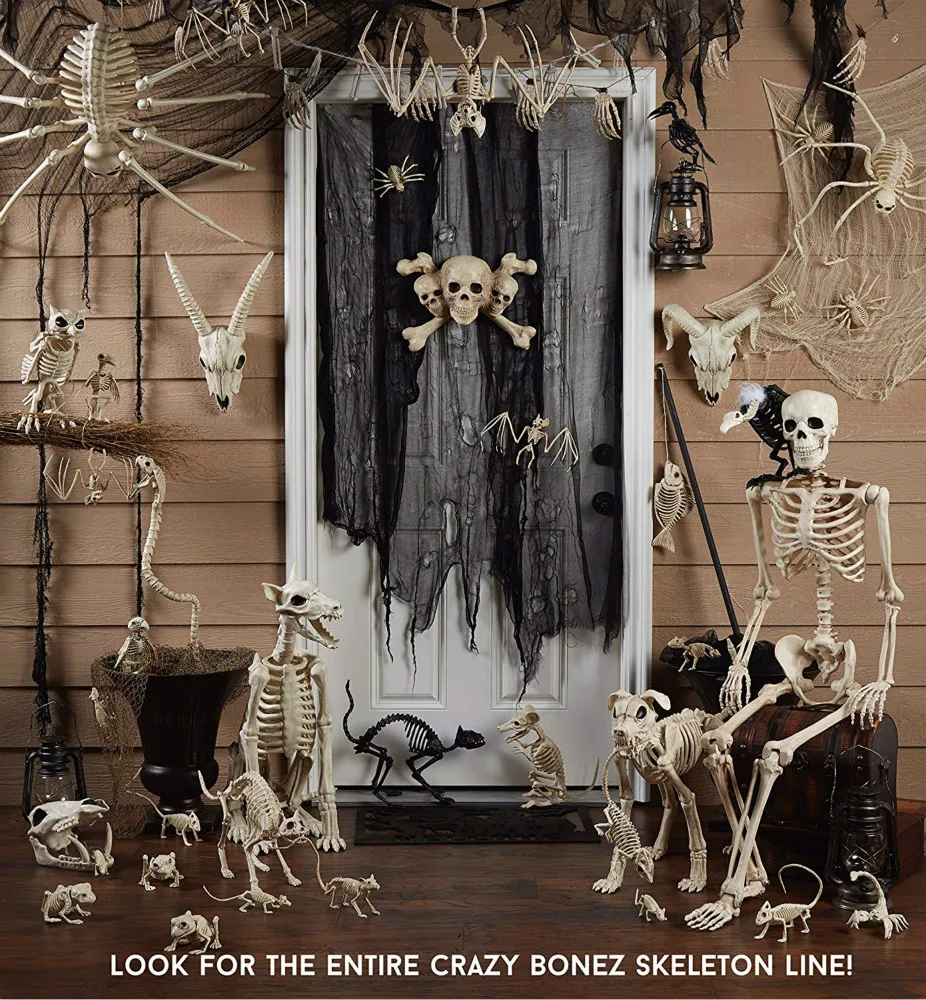 Creepy Skeleton Rat Mouse Mice Skeleton Bones for Horror Halloween Party Bar Home Decor Decoration Accessories Decoration