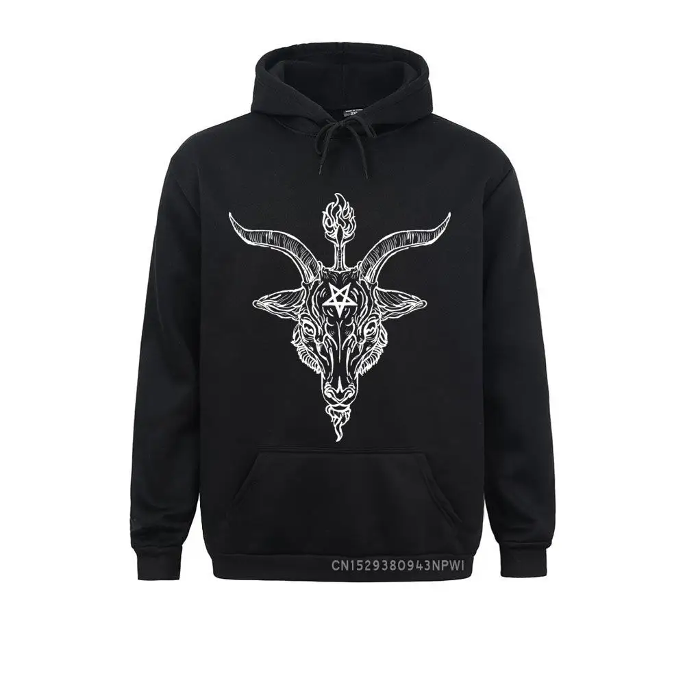 Baphomet Sweatshirt Men Sportswear Costume Humorous Hoodie Birthday Gift Satanic Pentagram Coats Goat Clothing Plus Size