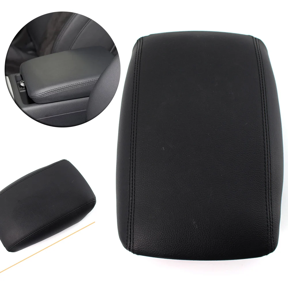 For Audi Q5 2008 2009 2010 2011 2012 2013 2014 2015 2016 Car Center Console Lid Armrest Case PU Leather Cover Black