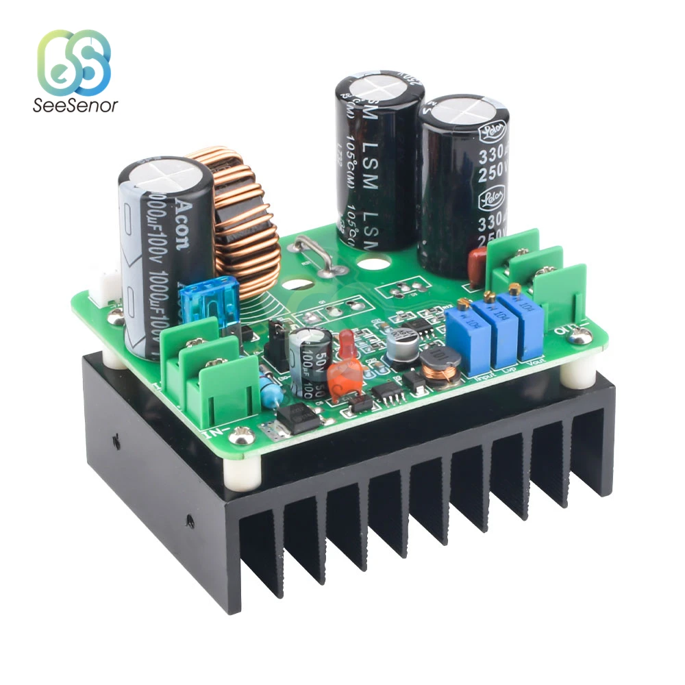 BST900W DC-DC Boost Converter Adjustable Step Up Power Supply Module 8-60V to 12-120V 15A Voltage Transformer Module Regulator