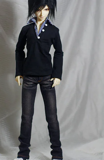 1/4 1/3 BJD clothes black pants Washed pleated jeans for BJD/SD MSD SD13 SD17 SSDF ID72 HID strong Uncle doll accessories C0176