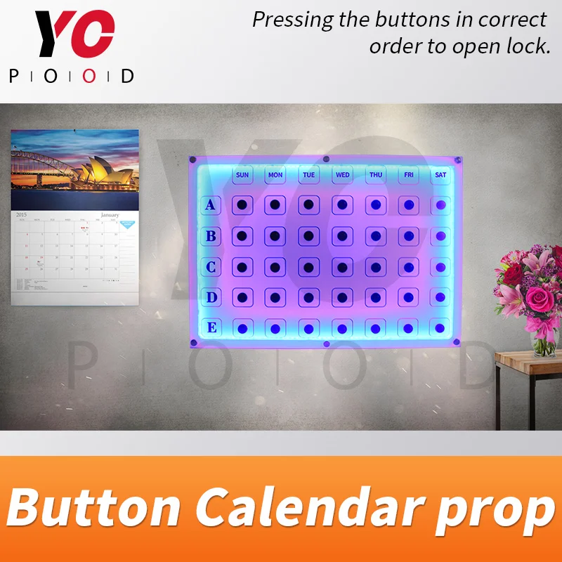 

YOPOOD live escape room game button calendar prop press button in correct order to escape chamber room