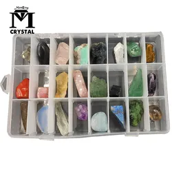Twenty-Four Kinds Natural Gravel Crystal And Rough Stone Quartz Rock Mineral Specimen Healing Reiki Collection Gemstone