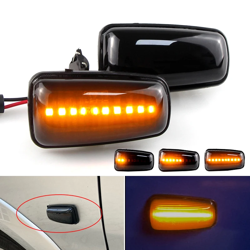 2PCS Car Dynamic Side Marker Turn Signal Light For Peugeot 306 106 406 806 Expert Partner For Citroen Berlingo Jumpy Saxo Xantia