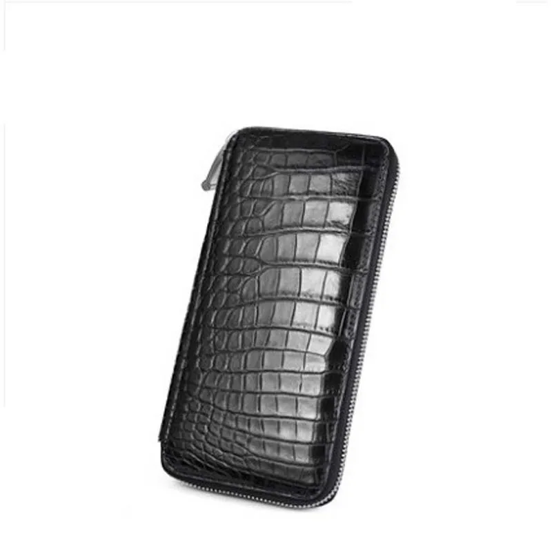 ouluoer Crocodile leather men clutch  bag long purse zipper men large capacity high-grade simple hand bag men clutch bag