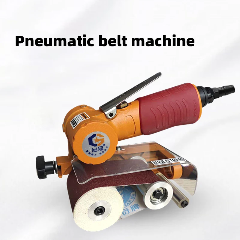 

6000rpm pneumatic belt machine 260*60mm can be used for metal wire drawing/grinding, stainless steel grinding/rust removal.