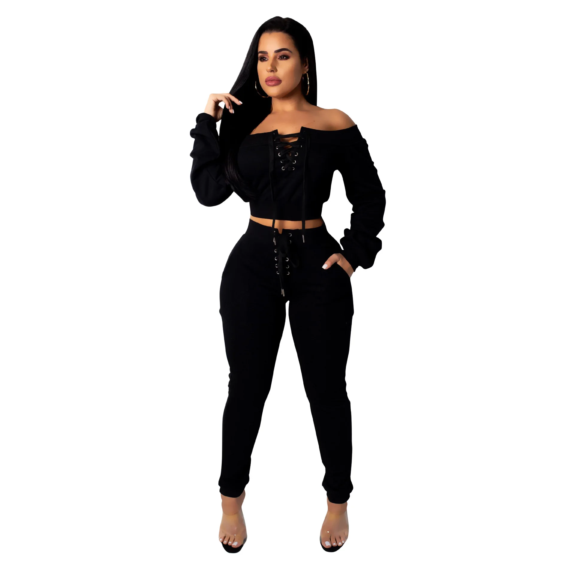 tracksuit for women two piece set long sleeve hoody pants 2 piece set for female winter two pieces sets women\'s suits