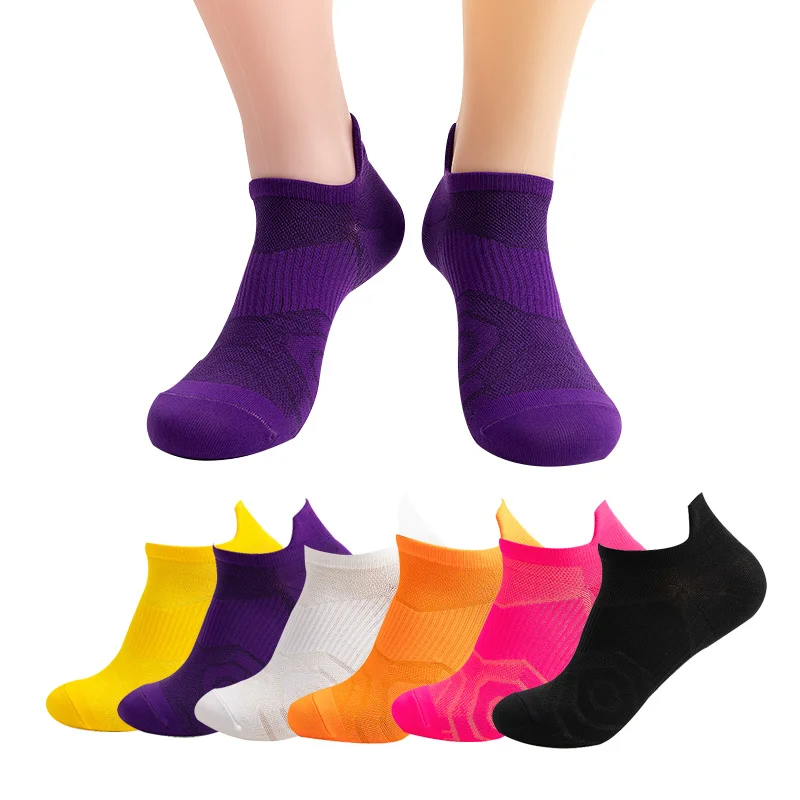 Calcetines tobilleros para mujer y hombre, calcetín de compresión suave, color morado, Unisex, 3 pares
