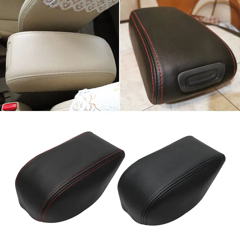 Soft Leather Center Armrest Cover For Hyundai Tucson 2006 - 2013 Car Interior Center Control Armrest Box Surface Cover Trim