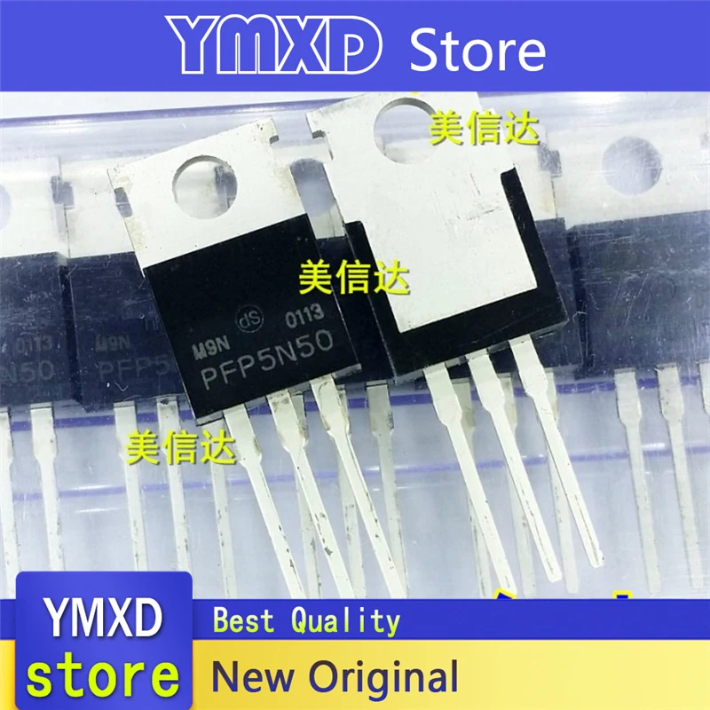 Tubo de efecto de campo a-220 5A500V, triodo vertical, Original, nuevo, 10 unids/lote, PFP5N50 5N50, en Stock