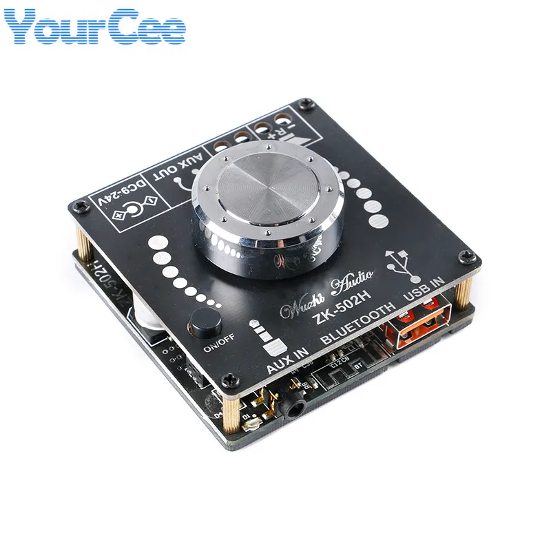 ZK-502 ZK-502H TPA3116 50W*2 50W+50W Digital Power Audio Stereo Bluetooth-compatible Amplifier Board Module AMP Amplificador