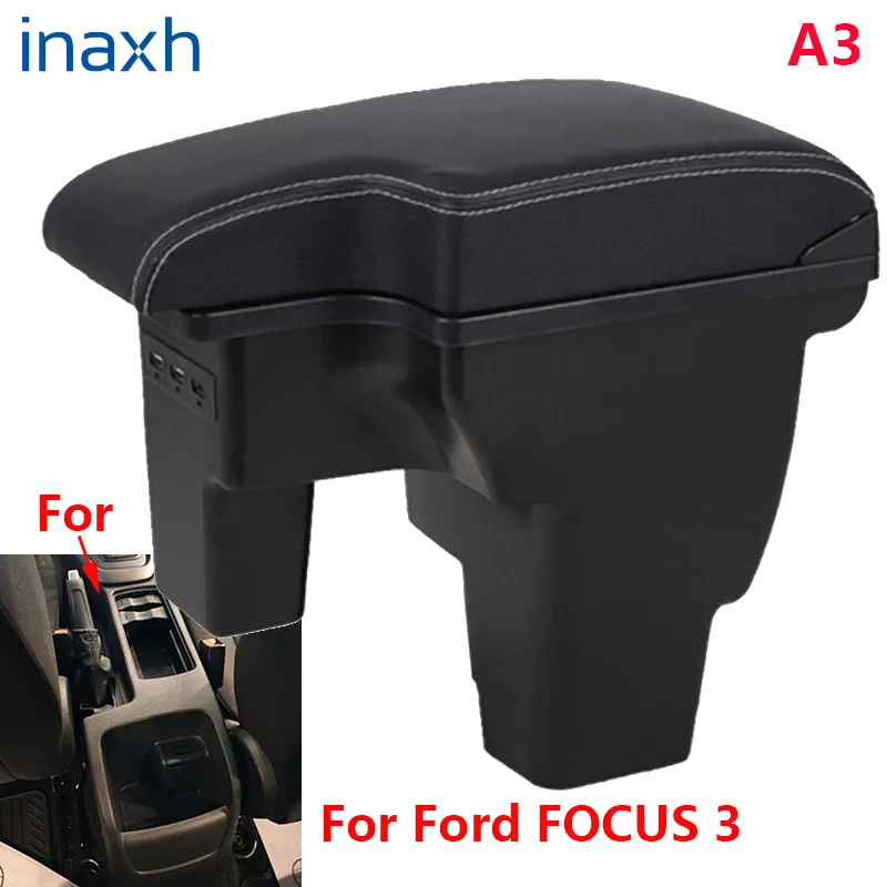 For Ford focus 3 podłokietnik ze schowkiem szczegóły wnętrza akcesoria samochodowe części do modernizacji Ford Focus III podłokietnik samochdoowy schowek środkowy — zdjęcie 4