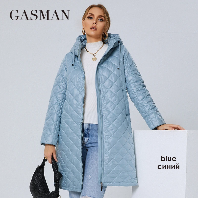 Gasman 2022 Naiste sügis talvine jope Mood XL-5xl pikk keskmise tänava Parka karvane vooder kvaliteetne kaubamärgi mantel 81121