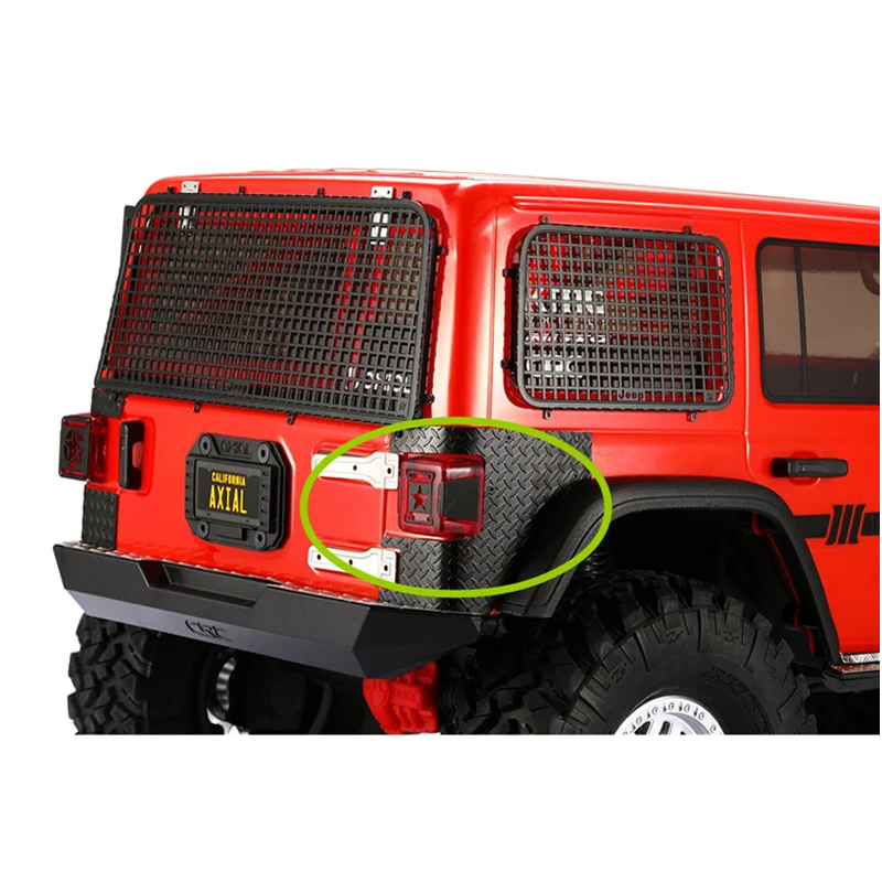 Per AXIAL SCX10 III fanale posteriore Trim fanale posteriore ombra Trim fanale posteriore in metallo ombra uomo JEEP Wrangler RC accessori per