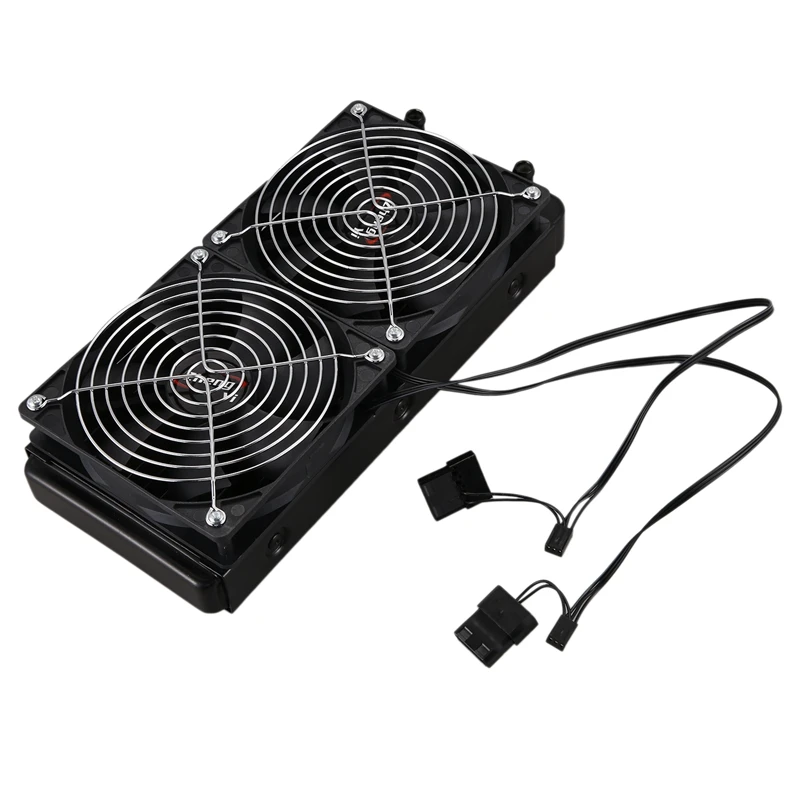 Aluminum 240mm 10 Pipe Water Cooling Cooled Row Heat Exchanger Radiator with Fan for CPU PC Water Cooling System