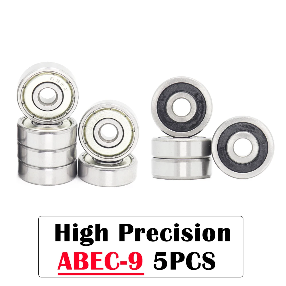 

635ZZ/RS Bearing ABEC-9 5*19*6 mm ( 5 PCS ) Miniature 635Z 635-2RS Ball Bearings 635 ZZ RS High Quality