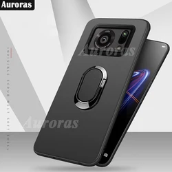 Auroras Case For Sharp AQUOS R6 Ultra Thin Soft With Magnetic Attraction Ring Back Matte For Sharp AQUOS R6 Cover