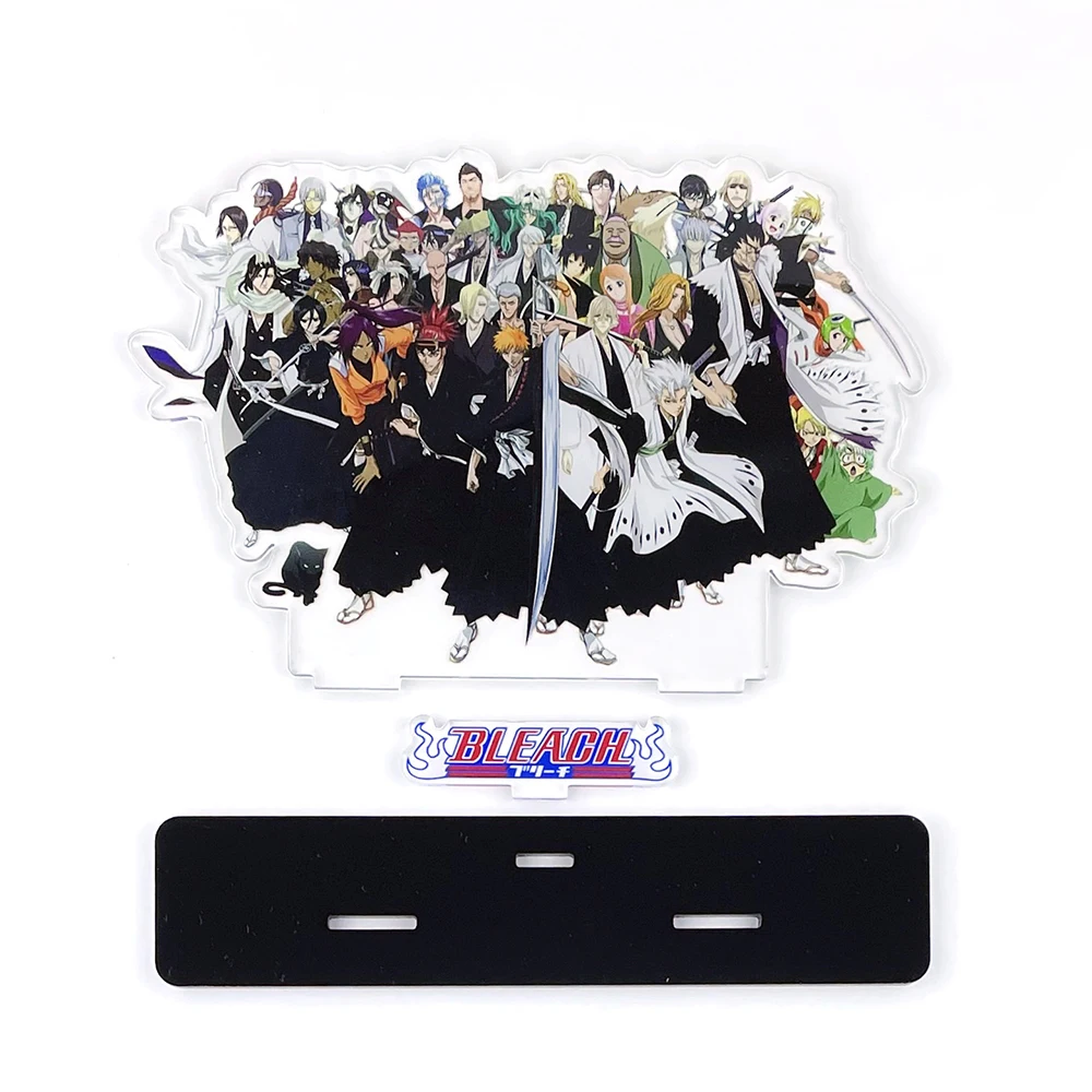 Bleach group ichigo Kisuke Yoruichi Byakuya Renji Gotei 13 acrylic standee figurines desk decoration cake topper