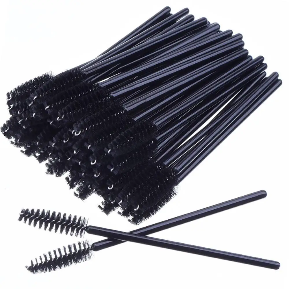 10000pcs Disposable Eyelash Makeup Brushes Applicators 50 Pieces/Bag Black Mascara Wands Crystal Eyelash Brush