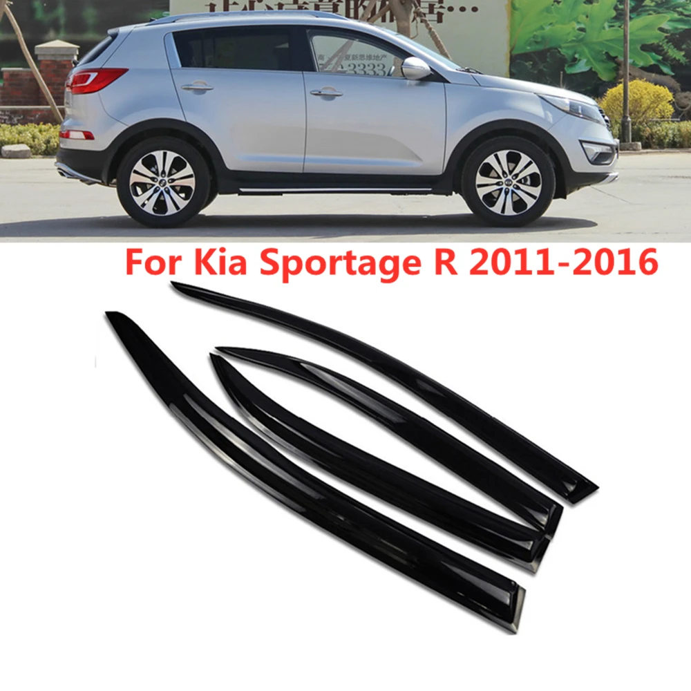 

Для Kia Sportage R 2011 2012 2013 2014 2015 2016 оконный козырек от дождя защита от атмосферных воздействий ветровой дефлектор тонкая отделка тент укрытие