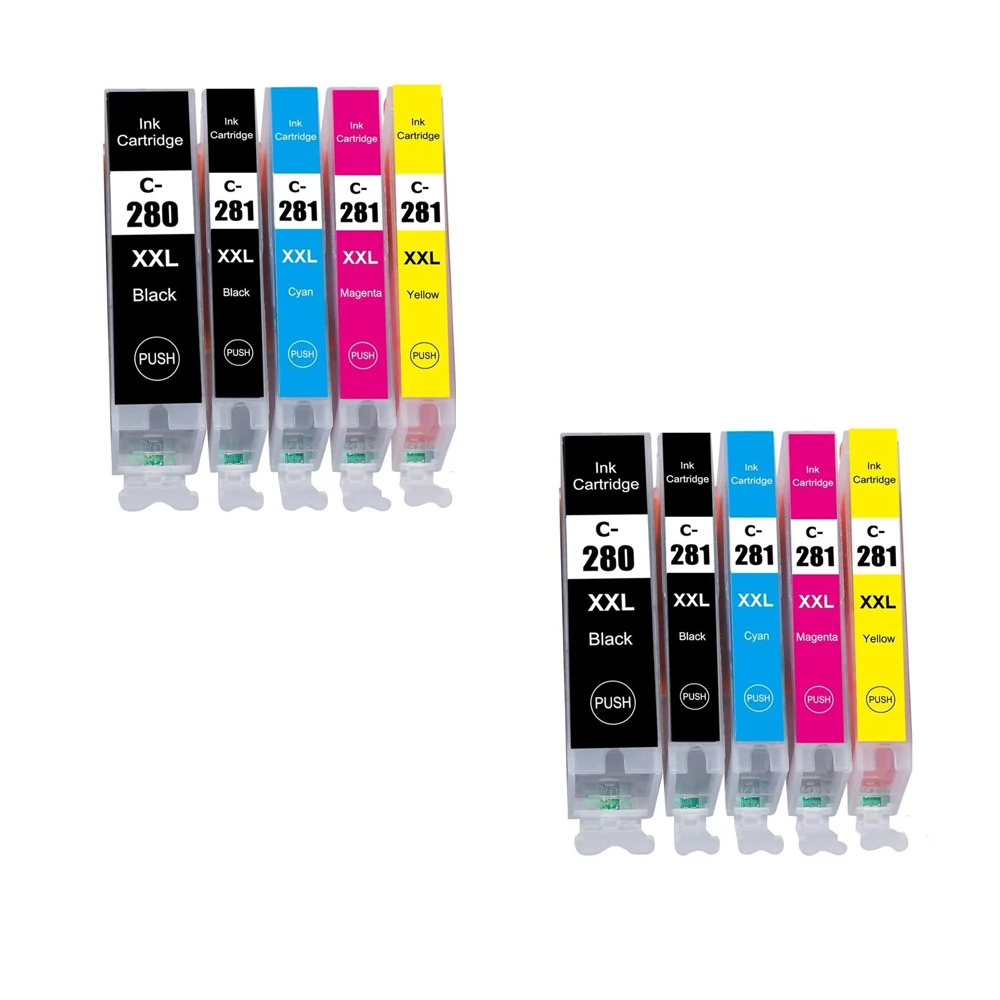 

Ink Cartridge for Canon 280 281 XXL PGI-280XXL CLI-281XXL for Pixma TS9120 TS8120 TS8220 TS8320 TS9100 TS8100 TS8200 TS8300