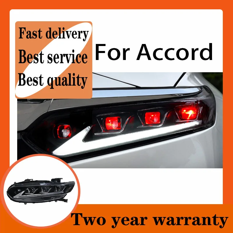 

For Accord X G10 10TH head lamp 2018-2021 LED Headlights DRL Fog Lamp Turn Signal Low Beam High Beam Evil Eye Design Upgrade