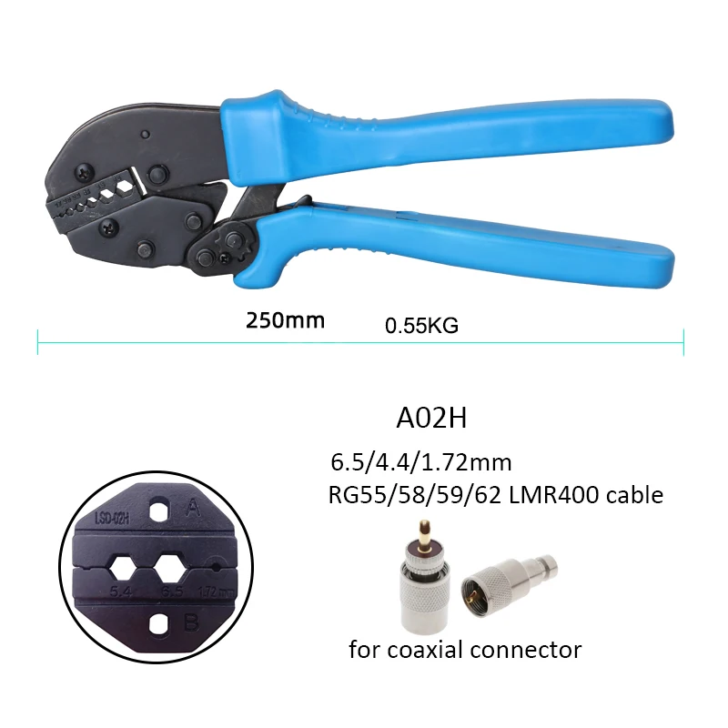 RG62 RG58 RG6 RG59 coaxial cable crimping tool crimp BNC SMA connectors high quality AP crimper