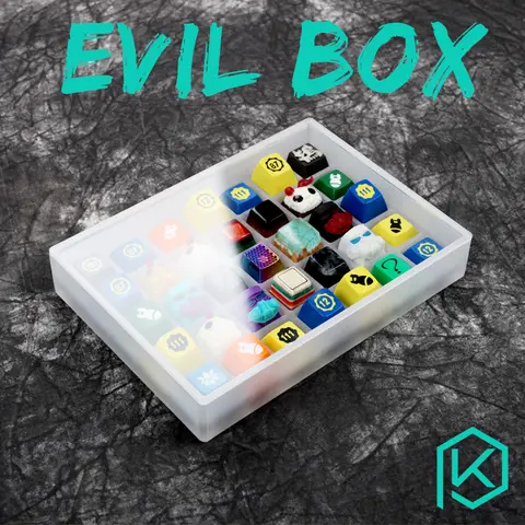 Acrylic Evil Keycaps Box for 7x5 Keyboard DURGOD