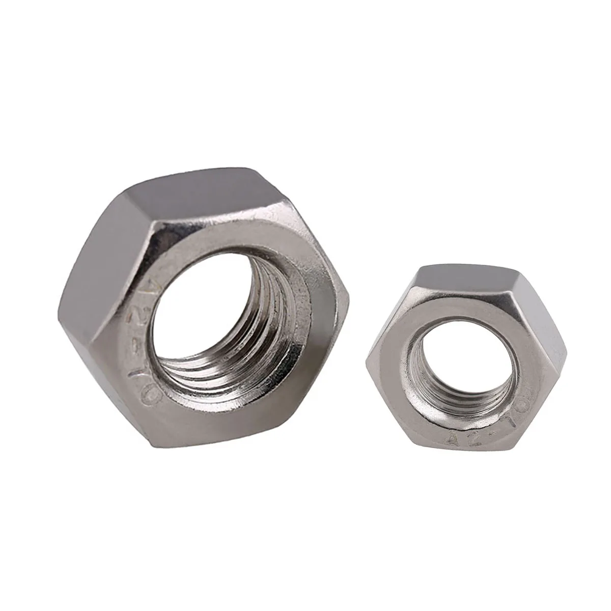 2-50pcs A2 304 Stainless Steel Hexagon Left Hand Thread Full Nuts Hex Reverse Nuts M4 M5 M6 M8 M10 M12 M14 M16 M18 M20