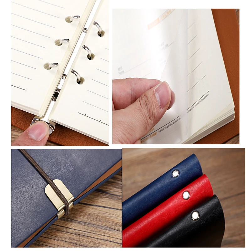 2024 New Soft Faux Leather Cover Spiral Notebook A5 A6 Spiral Note Book Creative School Dairy Stationery Gift