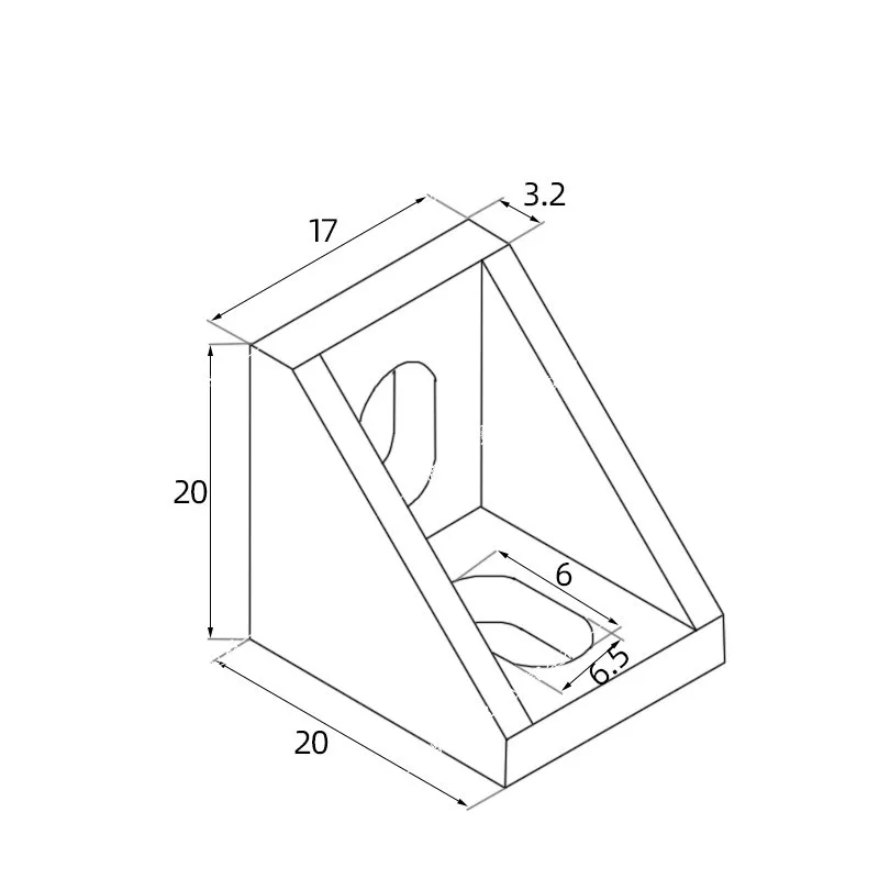 2020 Aluminum Profile Connector Set: 20pcs Black Corner Bracket + 40pc 20-M5 Slide Nuts + 40pcs M5x10mm Hex Socket Cap