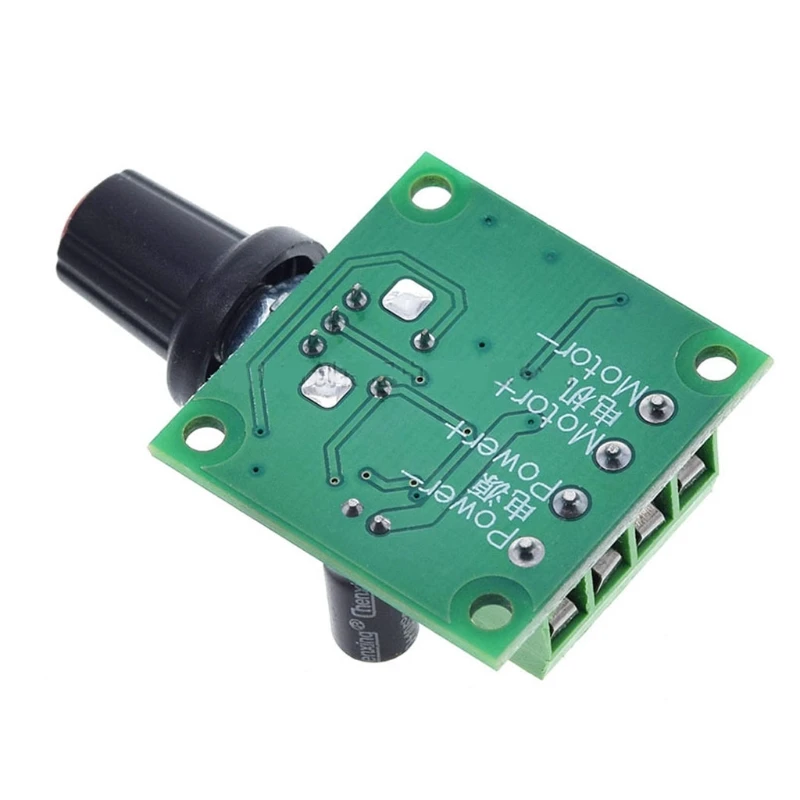 DC Motor Speed Controller 12v, Low Voltage PWM 1803BK Adjustable Driver Switch with Control Knob 1.8v 3v 5v 6v 12v 2A