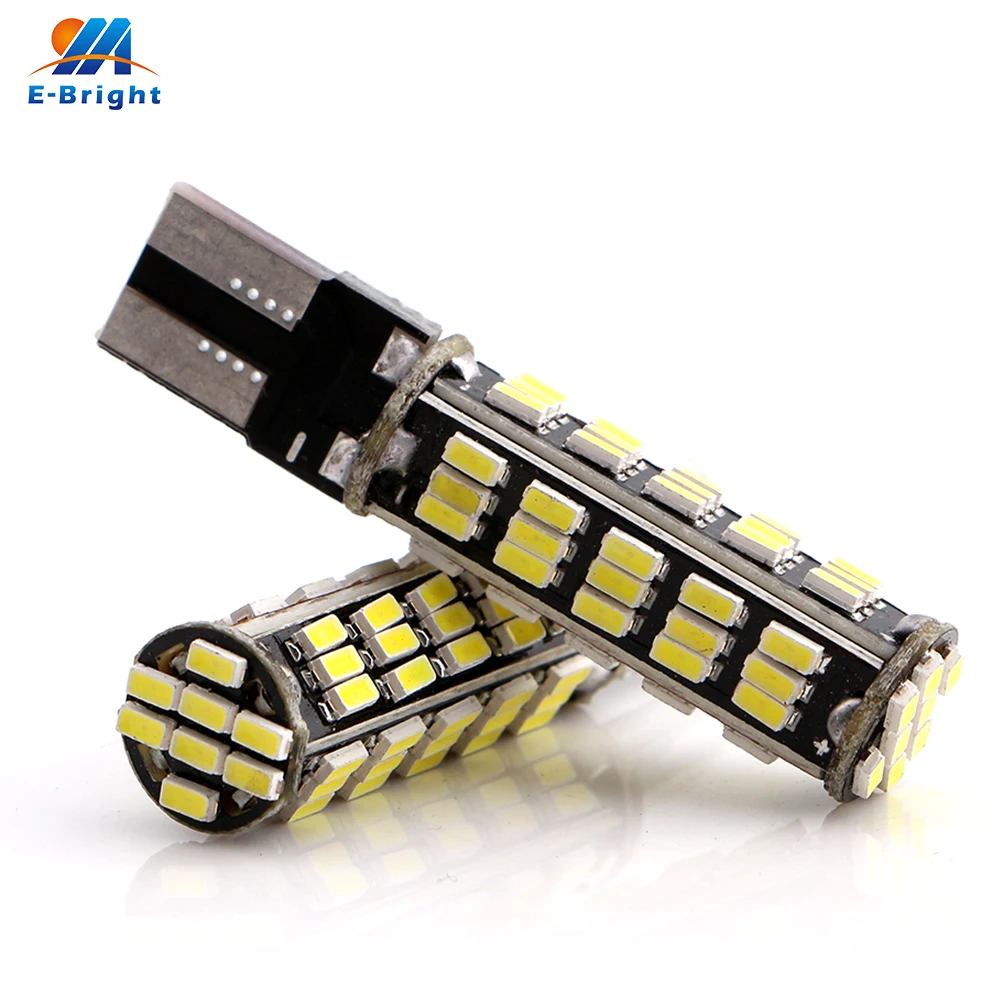 W5W 194 T10 PCB 3014 68 SMD 6500K White Led Bulb Auto Lamp Backup Tail Reverse Parking Car Door Indicator Light 12V White 100PCS