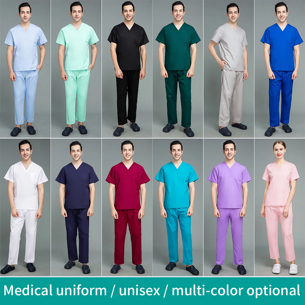 

Nurse Uniform Set Hospital Dentist Beauty Lab Coat Surgical Suit Salon Pharmacy Uniforms Men Nursing Scrubs Uniform Sailor Moon