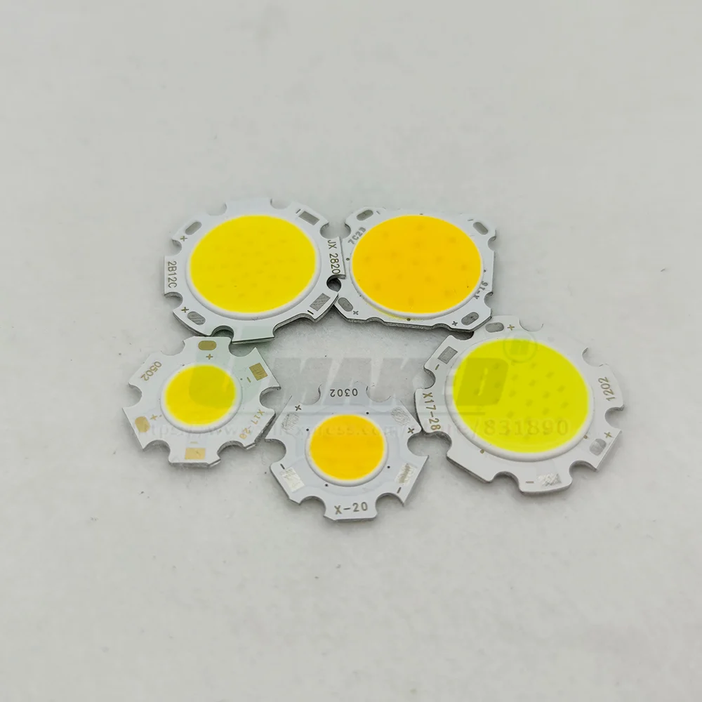 20 sztuk Źródło LED dużej mocy Chip 2011 Strona 11 mm Prąd 300mA 3W 5W 7W 10W Okrągła kula COB do żarówki Reflektor dolny Lampa DIY