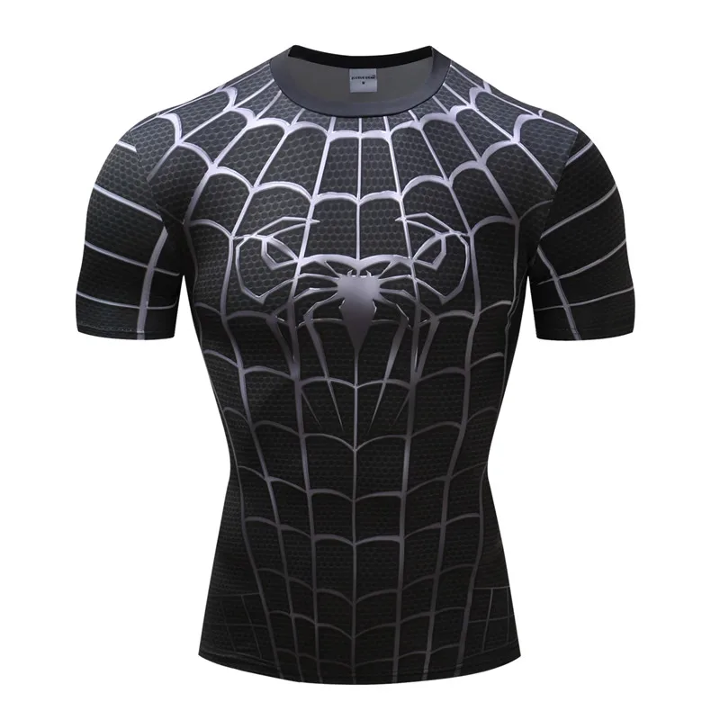 New 3D Printed T shirts Men Compression Shirt Cosplay Costume Clothing Sports Quick Dry Fitness Short Sleeve Summer Tops Male