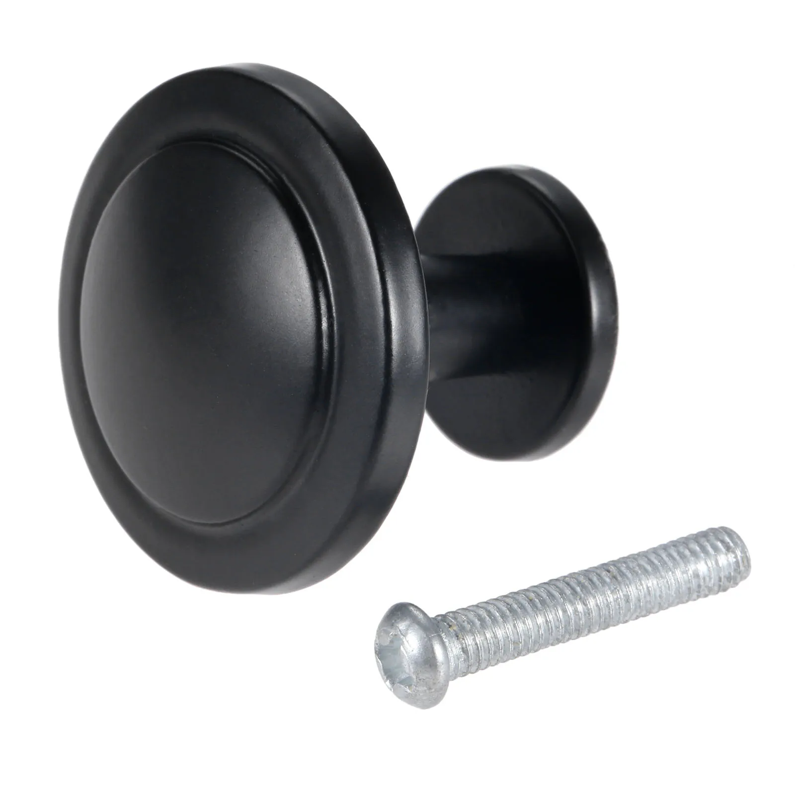 DRELD Black Furniture Handle Alloy Round Door Pull Knob Drawer Cabinet Cupboard Vintage Furniture Kitchen Handle  31*27mm